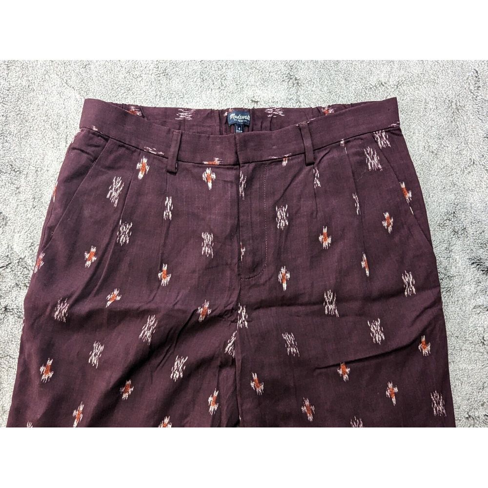 Madewell 1937 Pleated Tapered Leg Pants Women's Size 4 Purple - Picture 2 of 14